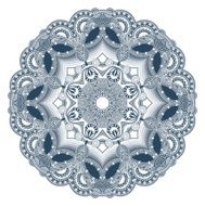 Circle lace ornament round ornamental geometric doily pattern N32