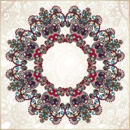 Circle lace ornament round ornamental geometric doily pattern N33