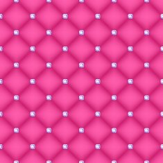 Seamless glam pink silk quilted background with diamond pins N3