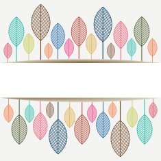 Colored autumn leaves with place for text Copy space