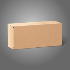 Realistic blank paper craft package box Isolated on grey background N2