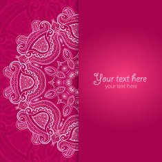 Invitation card with lace ornament N17