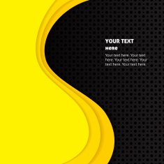 Grunge business background with yellow waves