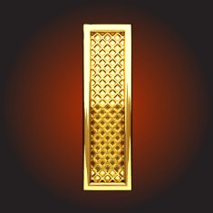 vector golden letter i N7