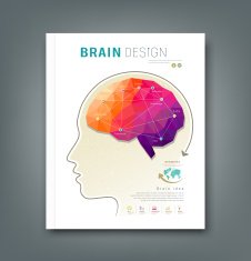 Magazine skull and brain for business design N2