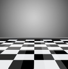 Checkered floor pattern