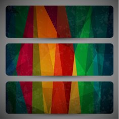 Abstract geometric trianglular banners set N10