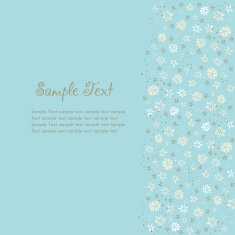 Vintage blue romantic background with flowers N2