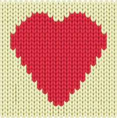 Knitted heart N8