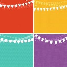 Party Garlands Background Set EPS8 N2