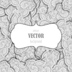 Handdrawn 3D Floral Abstract Background N2