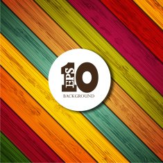Vector colorful wooden background Eps 10
