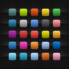 Empty icon popular color web button vertical strips reflection shadow