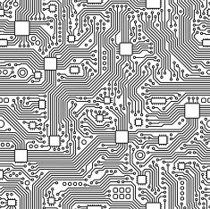 Circuit Board Vector - Seamless Tile