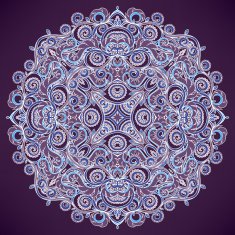 round leaf purple pattern N3