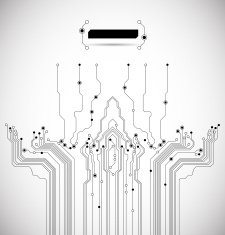 Abstract Circuit Board Vector Background N3