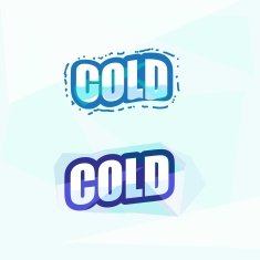 Cold letters ice concept - vector illustration free image download