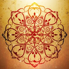 Vintage arabesque flower