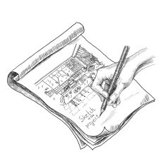 Kitchen Sketch Illustration N2