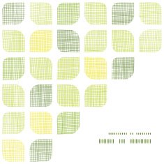 Abstract textile green rounded squares frame corner pattern background N2