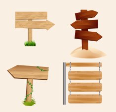Blank wood signs N2