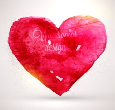 Watercolor heart N39
