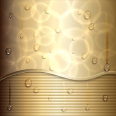 Vector abstract gold background with curve and stripes N2