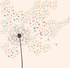 Spring dandelion illustration N2