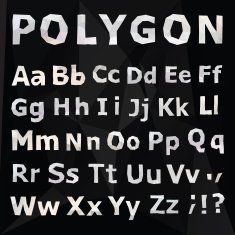 Alphabet Polygonal font set N4