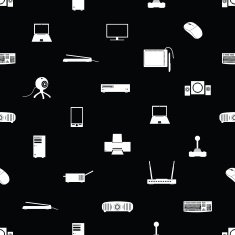 computer peripherals seamless pattern eps10