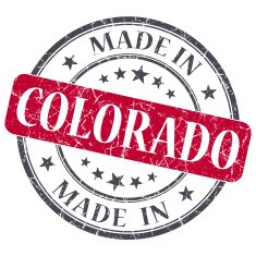 made in Colorado red round grunge isolated stamp