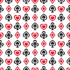 Seamless pattern with card suits endless background N2