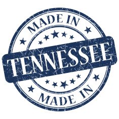 made in Tennessee blue round grunge isolated stamp N2