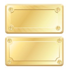 Vector Gold Metal Labels - Nameplates N2