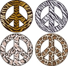 seamless peace symbol pattern N2