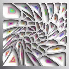 3d geometric background with shadows paper look graphic N14