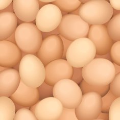 Seamless background with brown eggs Vector illustration