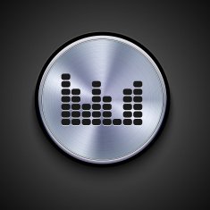 vector metal icon on gray background Eps10 N54