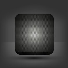Vector metal app icon on gray background Eps 10