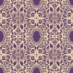 vintage yellow and purple pattern
