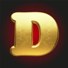 vector golden letter N72