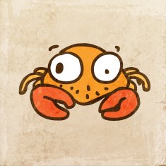 Crab on Grunge Background N2