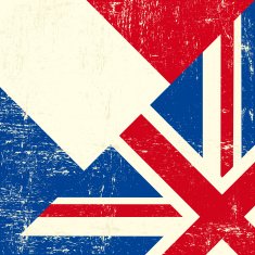 UK and French grunge flag