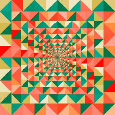 Abstract optic effect colorful triangle seamless pattern background N2