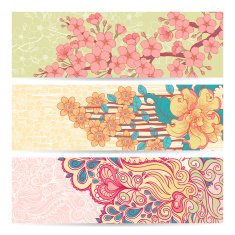 set of three horizontal banners N2