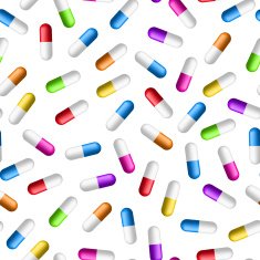 Pills seamless pattern N3