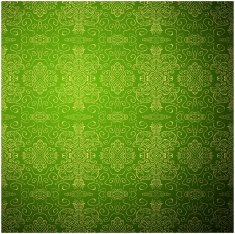 Antique pattern background Green seamless wallpaper N2