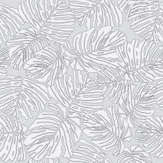 absctract floral seamless grey background