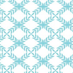 Blue argyle leaves seamless pattern background
