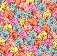 Abstract hand drawn circle seamless N2